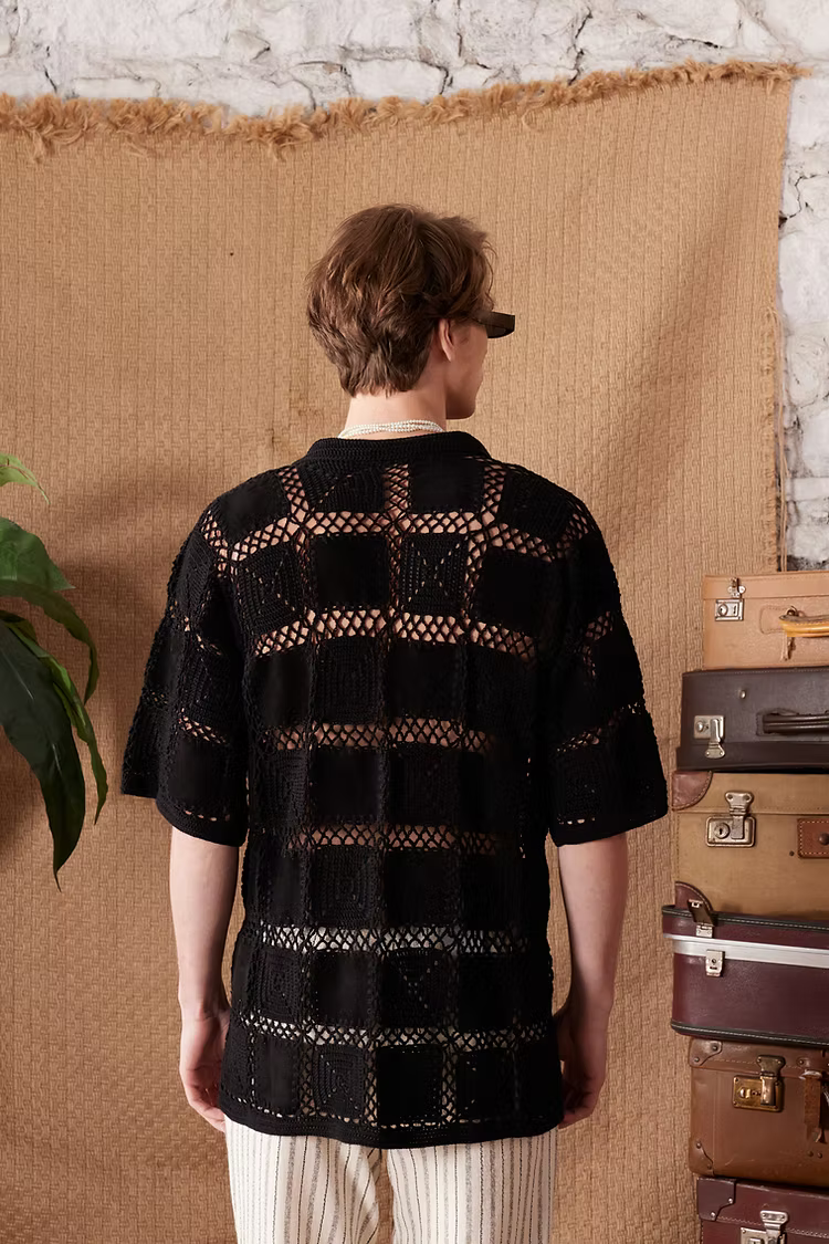 Chamois Elegant Crochet Shirt