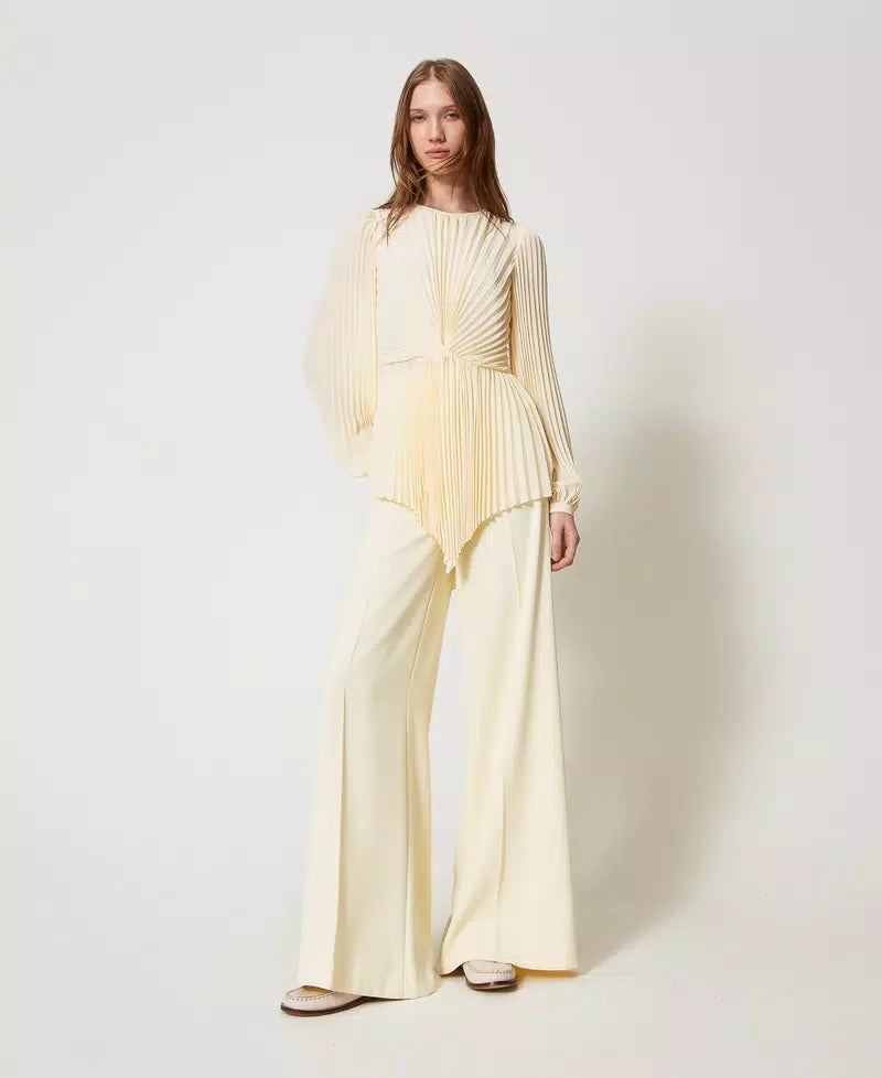 Pleated georgette blouse