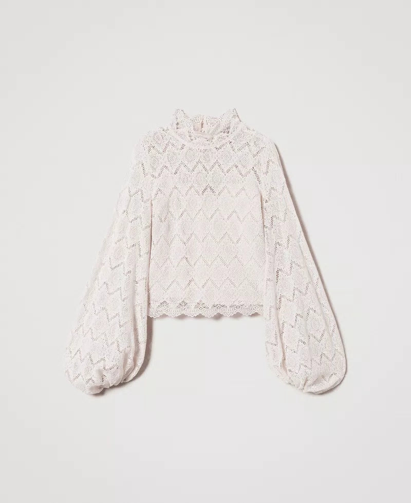Macramé lace blouse