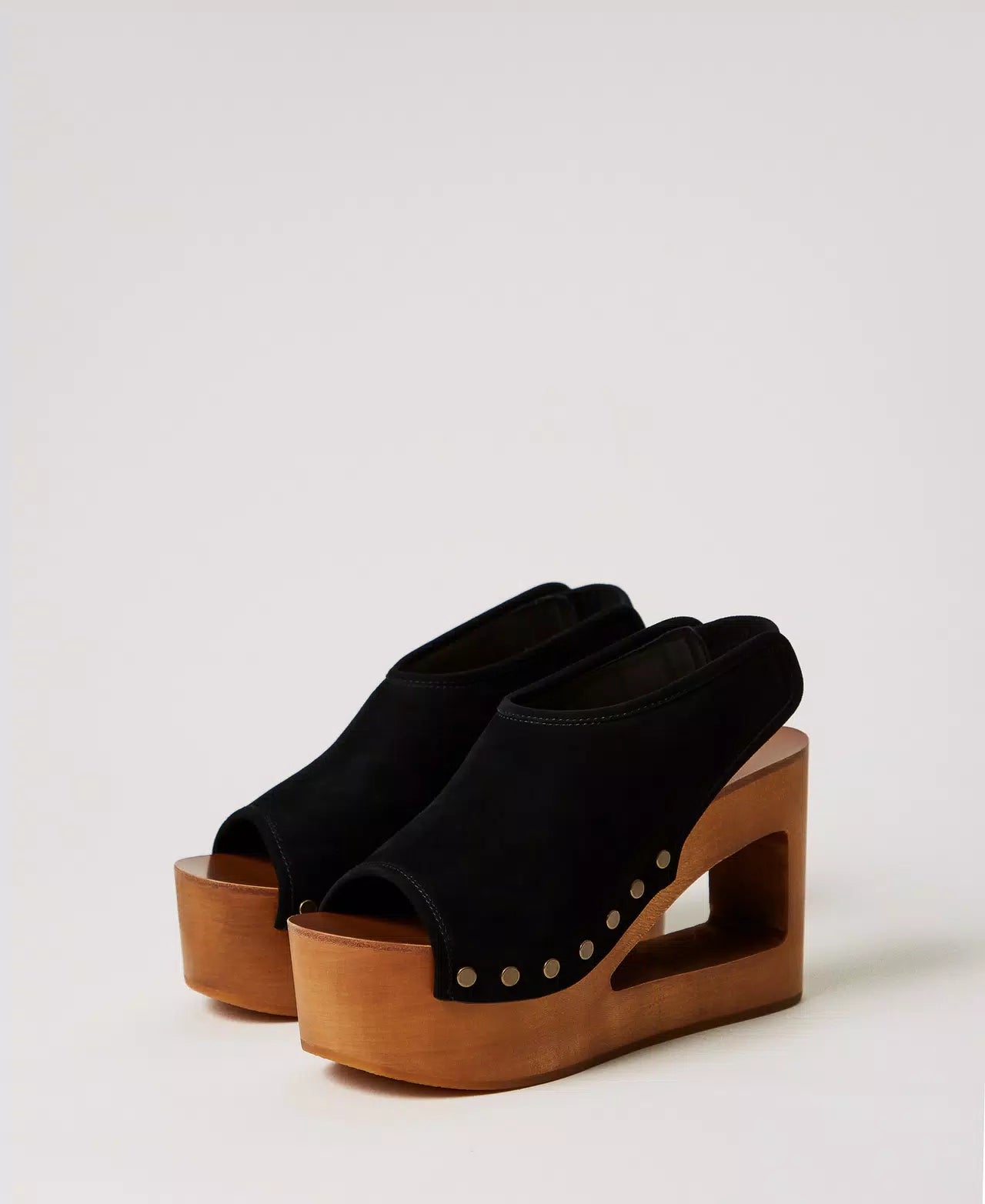 Suede open-toe sandals