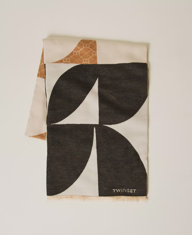 Jacquard wool cloth stole