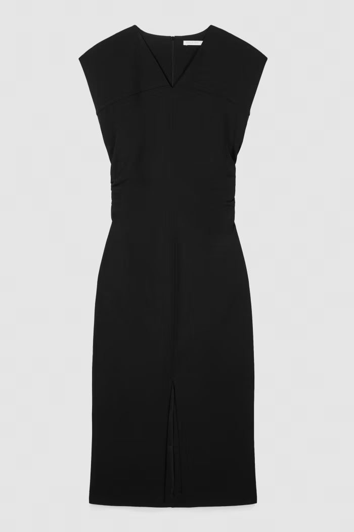 Sleeveless midi sheath dress