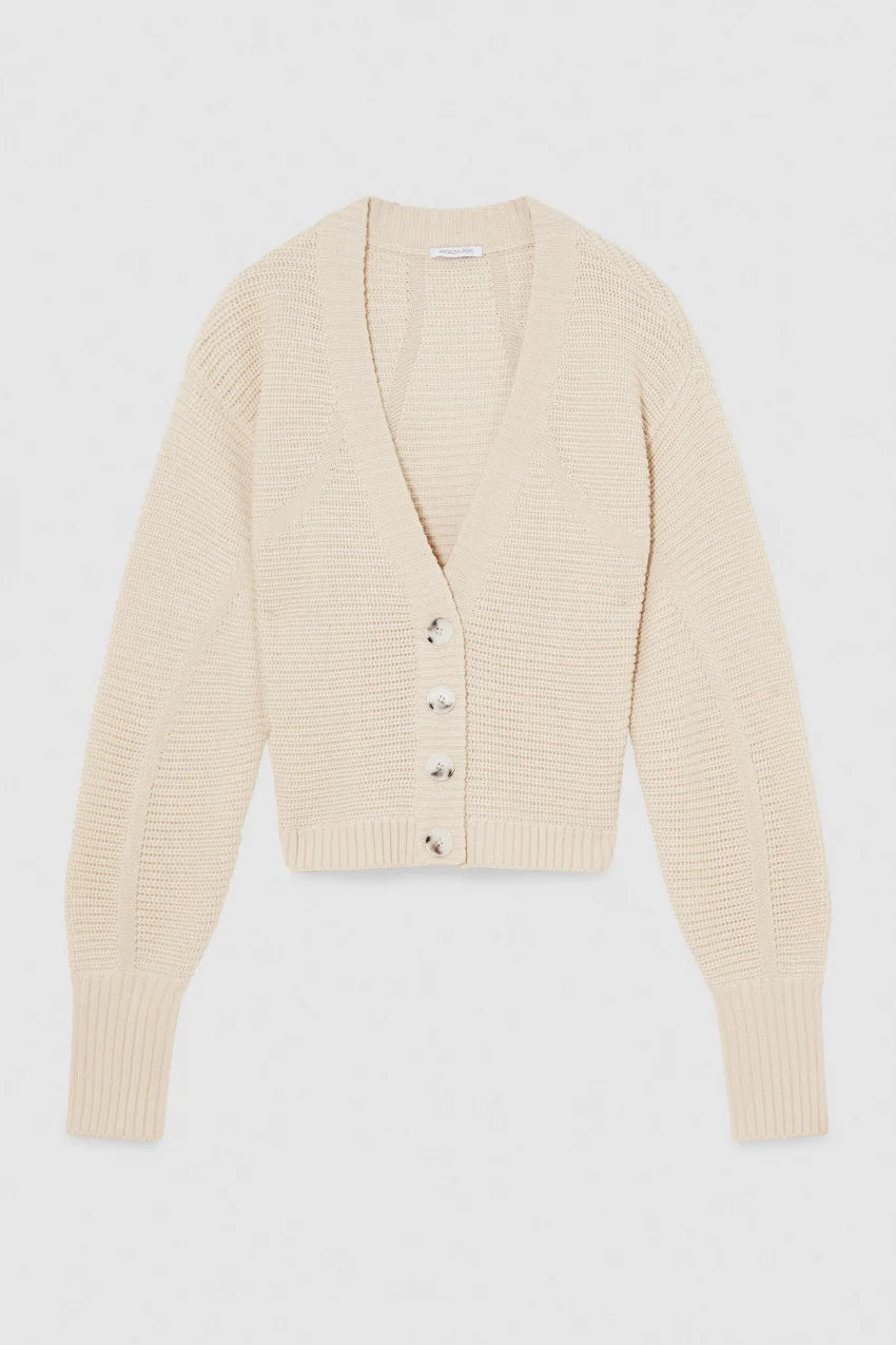 Ribbed knitted cardigan