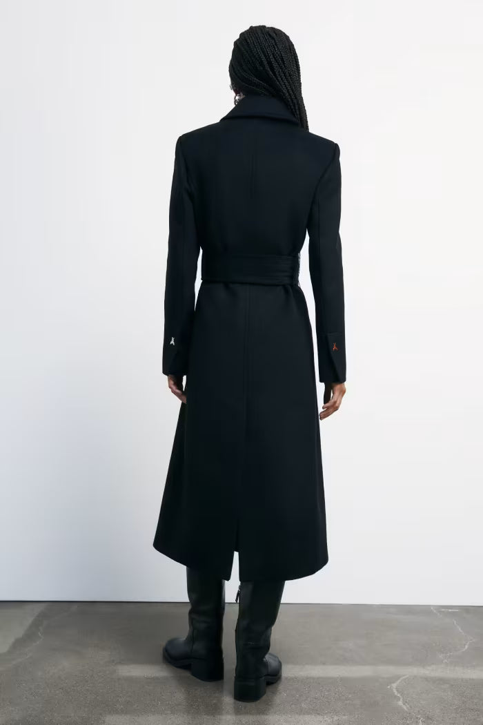 "ESSENTIAL" long coat with belt
