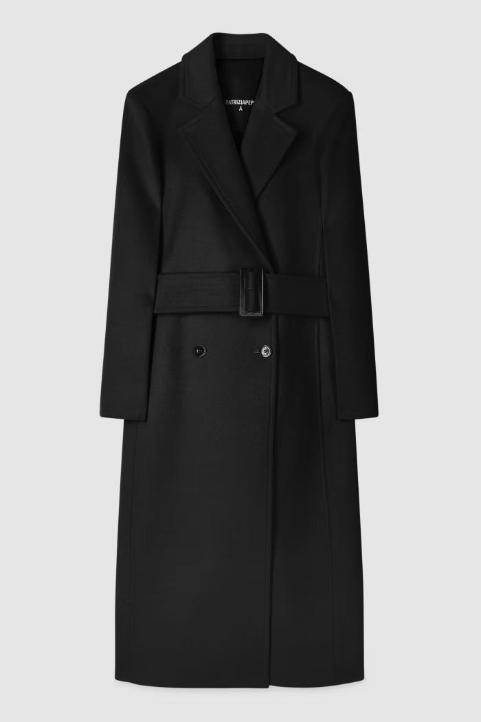 "ESSENTIAL" long coat with belt