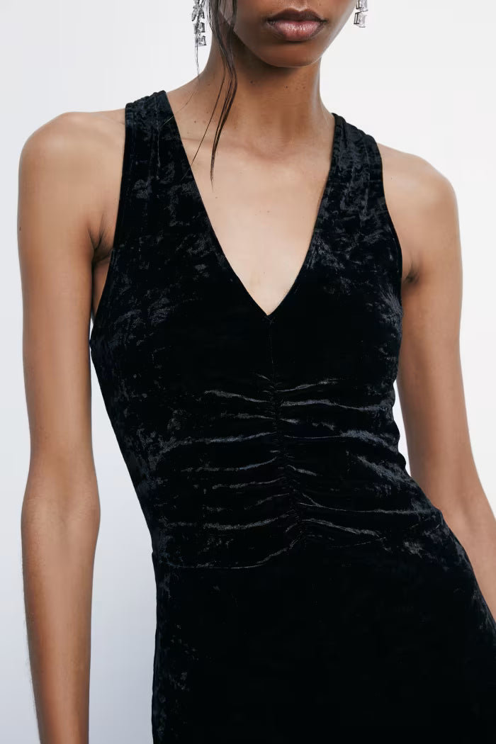 "ESSENTIAL" velvet jumpsuit