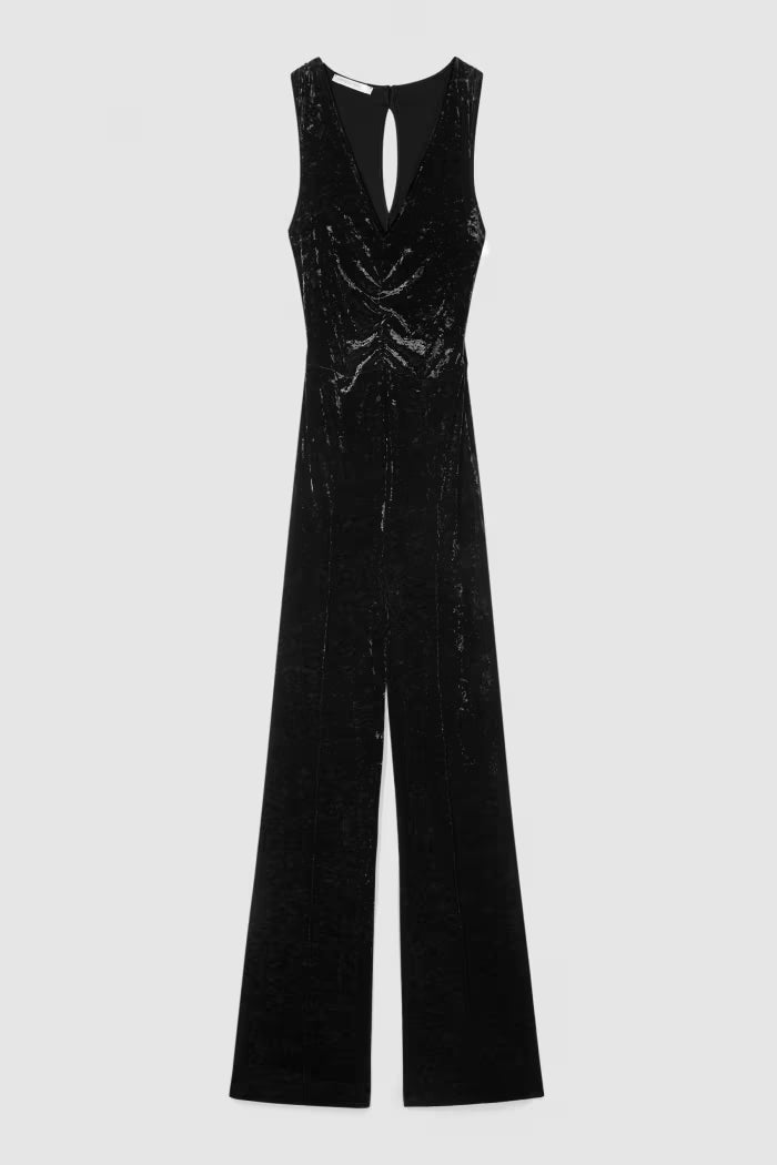 "ESSENTIAL" velvet jumpsuit