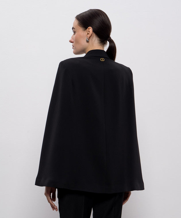 Crêpe cape jacket
