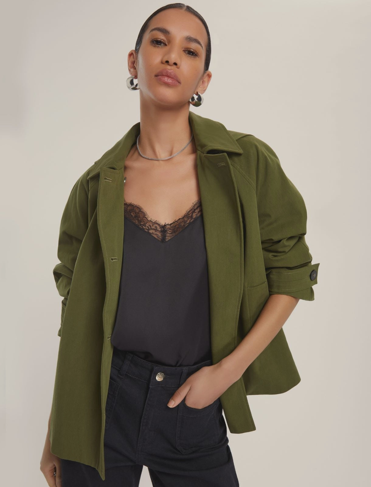 Water-repellent fabric jacket