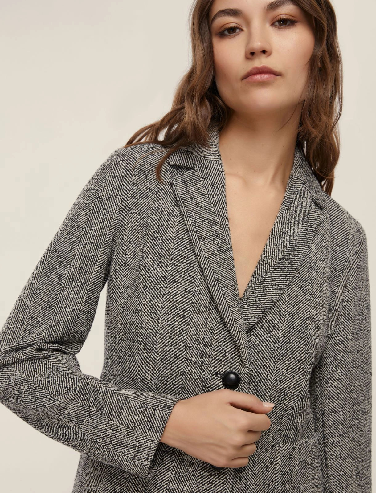Feminine basketweave jacket