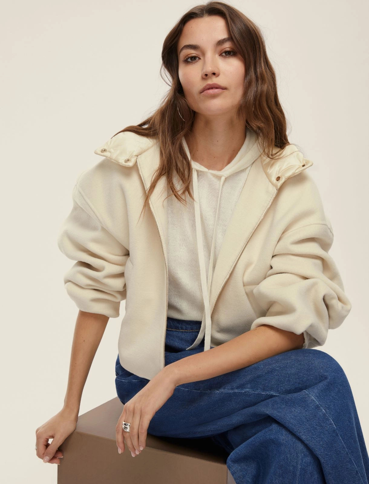 Hooded bomber jacket