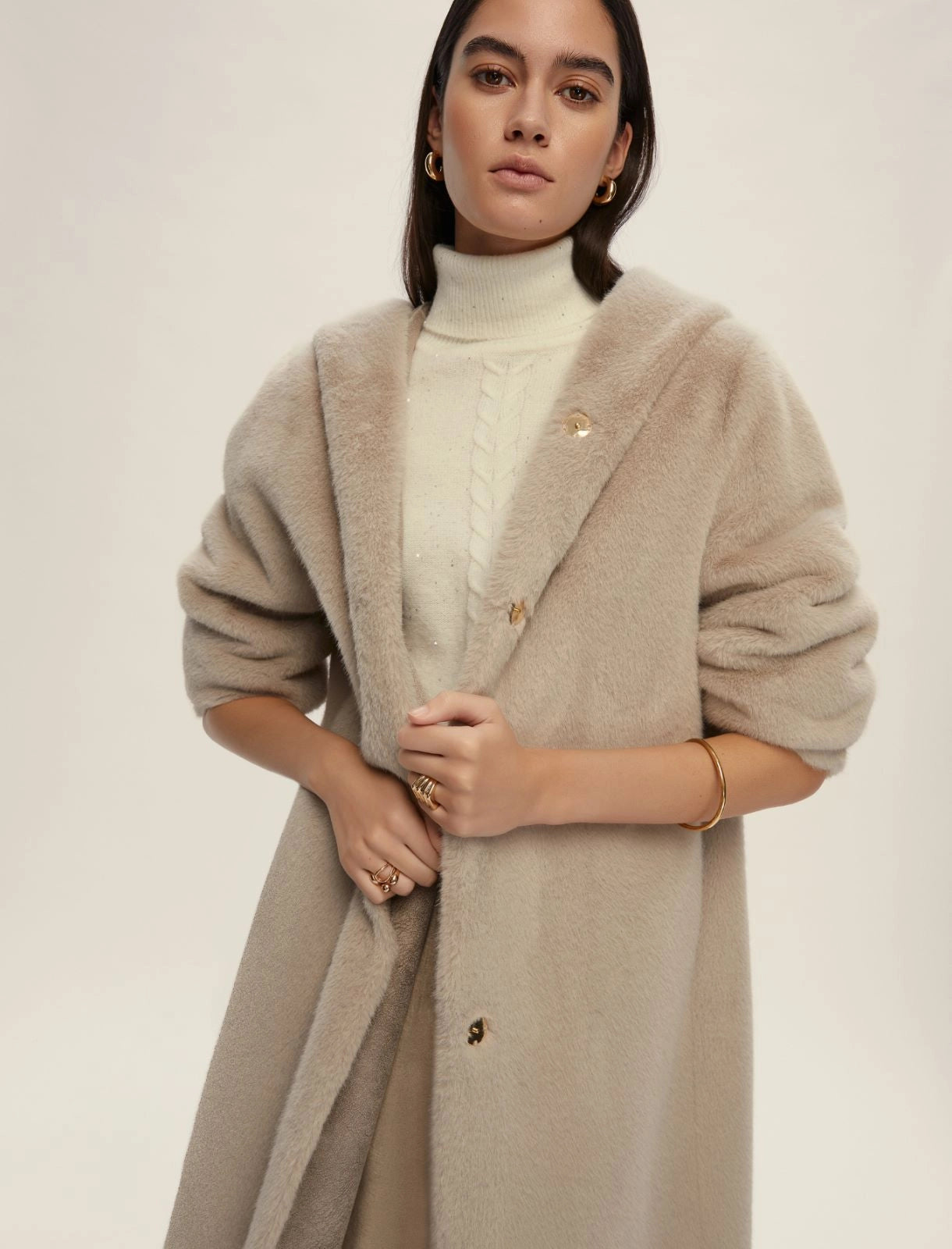 Reversible teddy coat