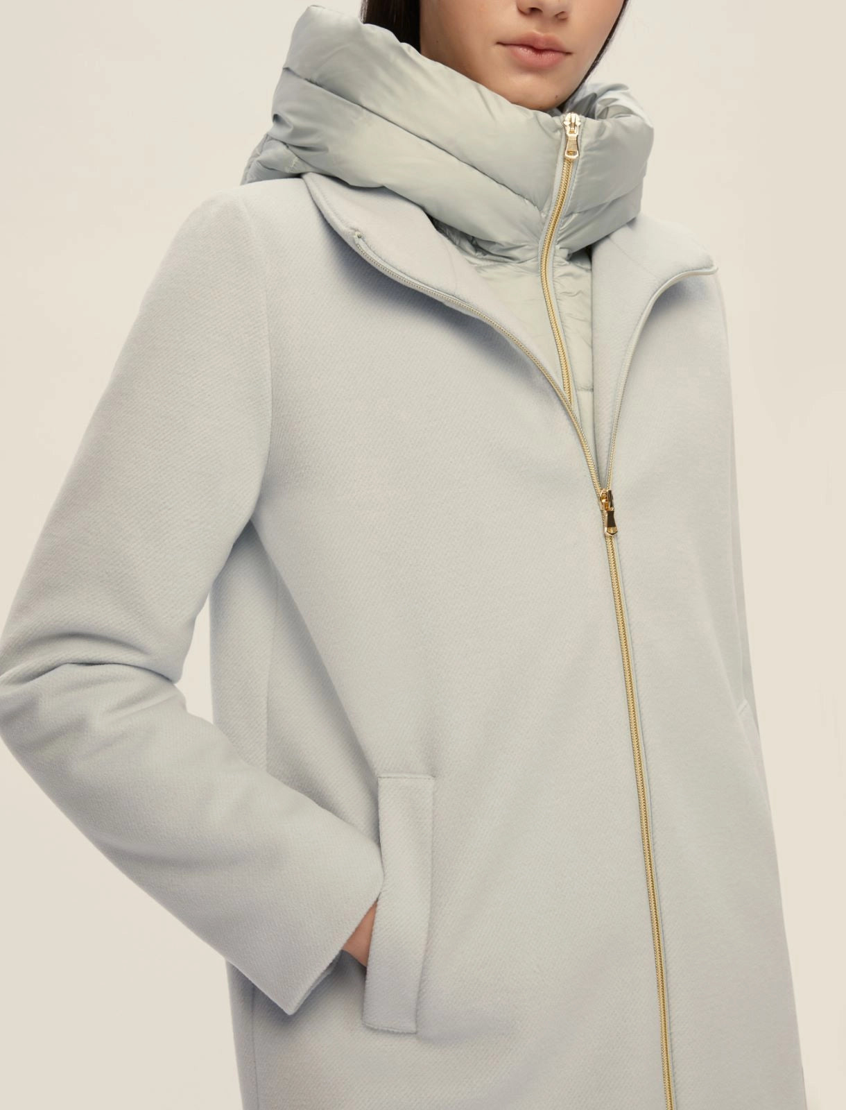 Heavy jacket in soft padded cloth