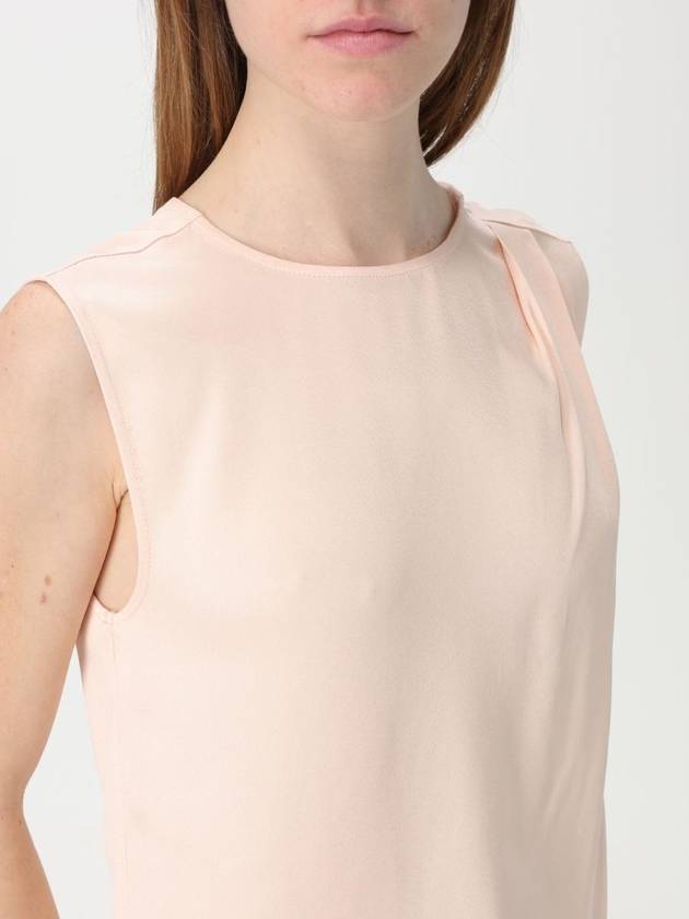 Shiny satin top with pleats