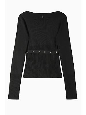 "ESSENTIAL" sweater with buckle