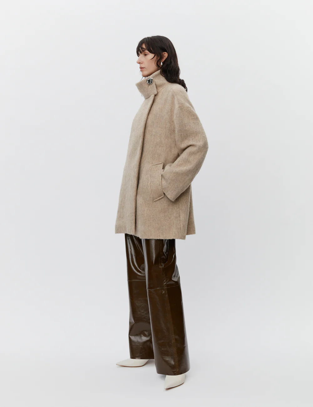 Keaton Fluffy Wool Coat