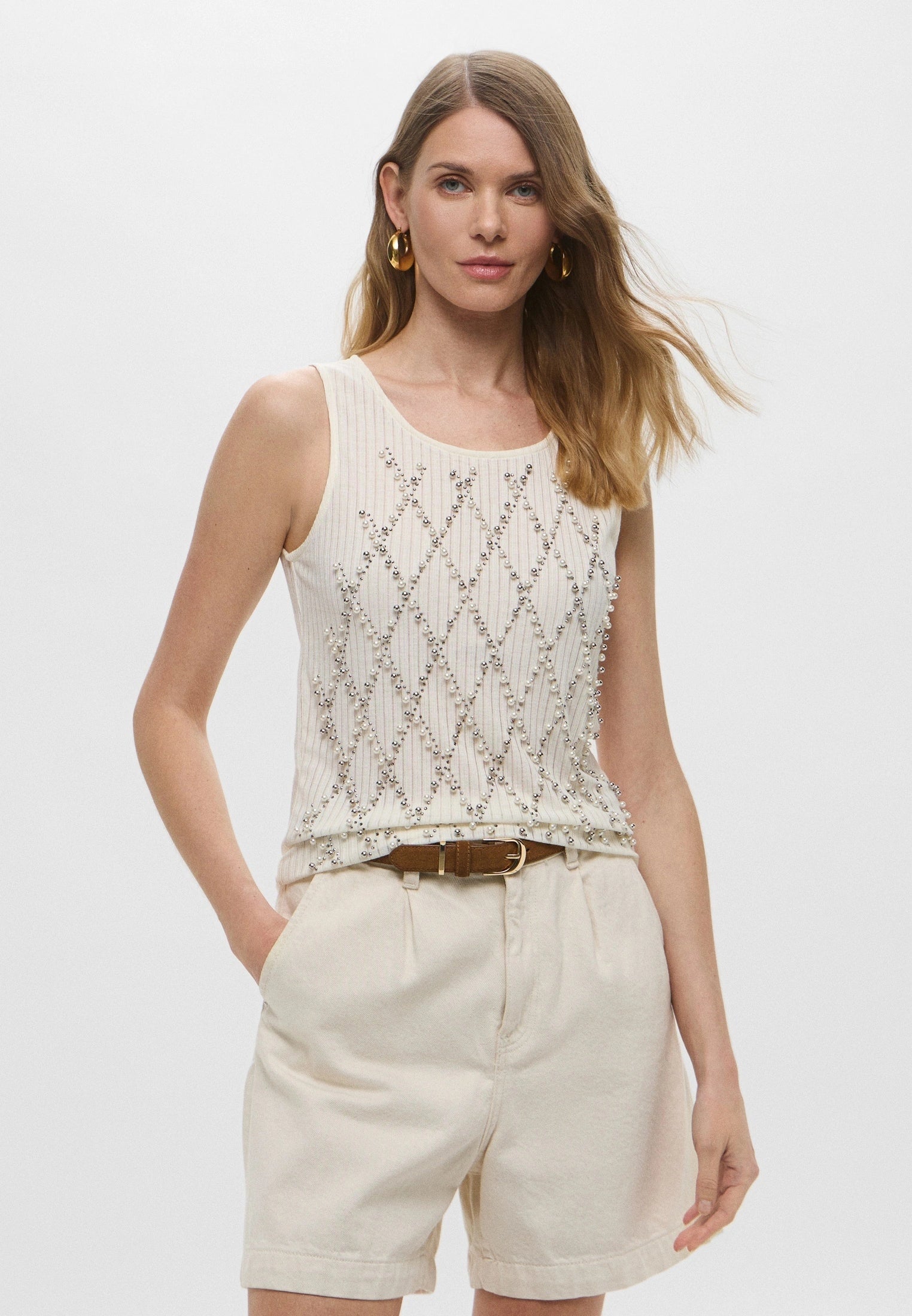 Beaded knit top