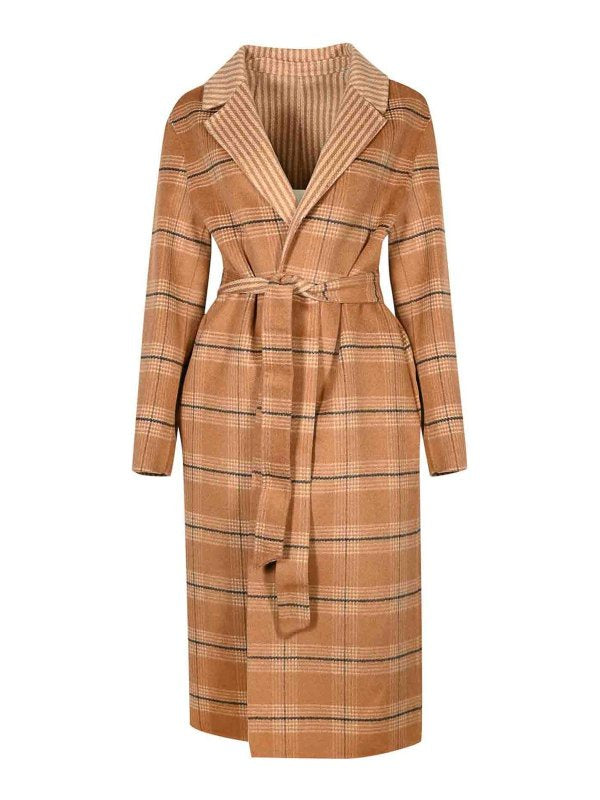 Double wool cloth reversible coat