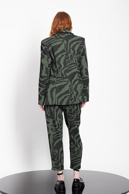 Textured jacquard blazer