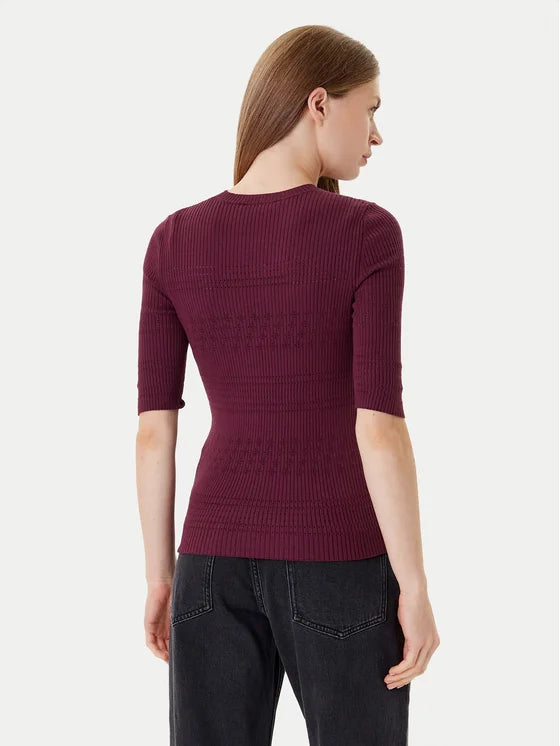 Viscose jersey top bordeaux